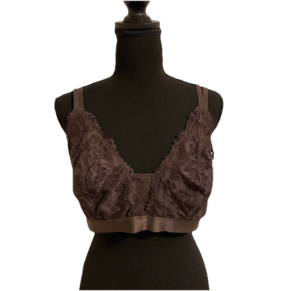 aerie Lace Bralette in Dark Brown
